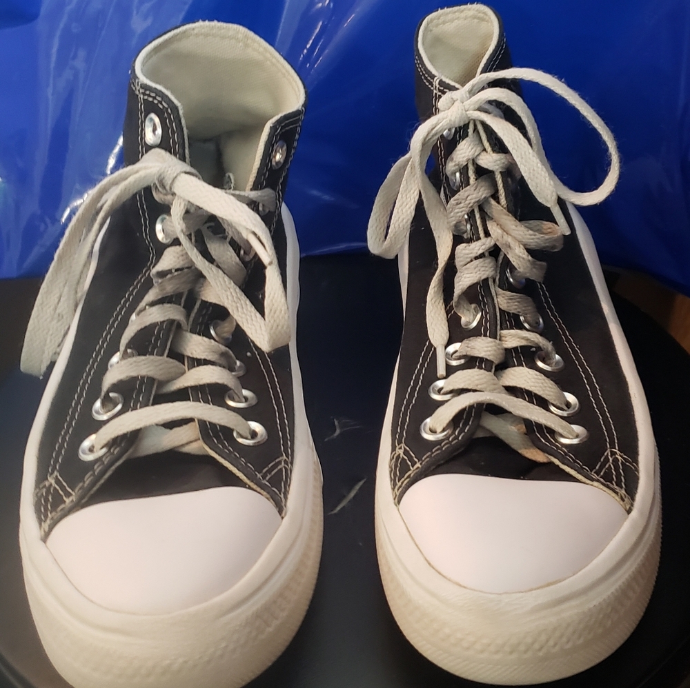 Converse Chuck Taylor All Star Move High Black White Size 7